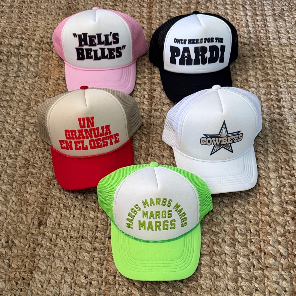 Trendy western party Trucker Hat Set - Multicolor